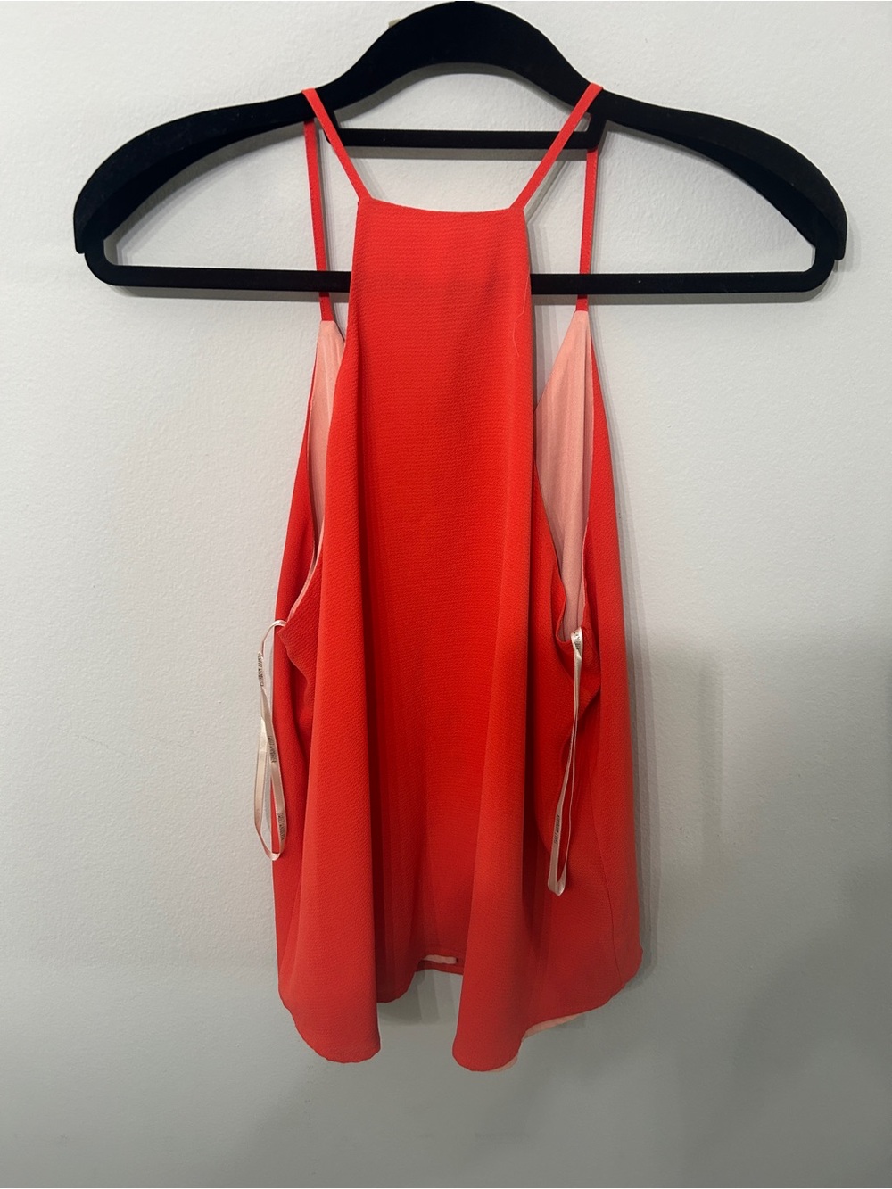Women’s Sweet Wanderer Coral-Red Button Front Spaghetti Strap Cami Size Large - Picture 2 of 6